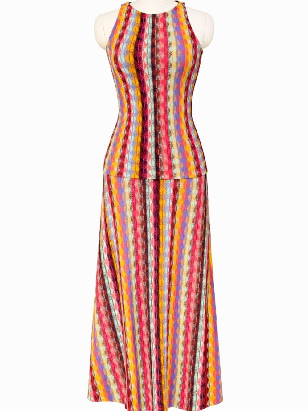 💋 Aldomartins Stripe Maxi Skirt | High-quality Knit | Size S | Bohemian Chic